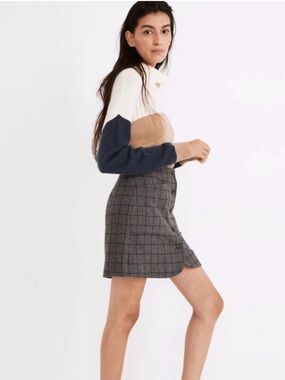 Madewell Wool Mini Skirt NWT